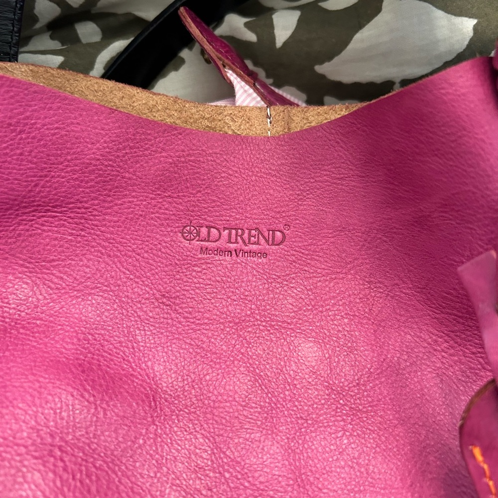 Eco Trend Fuchsia Leather Shoulder Bag - Picture 5 of 6